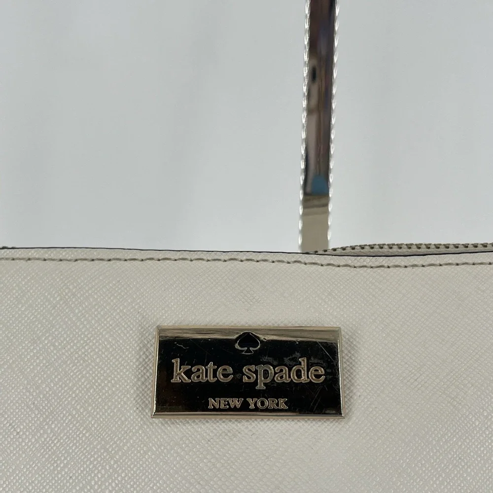 Kate Spade Zip Dome Jeanne Crossbody Saffiano Leather Meringue Cream Ivory Strap